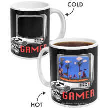 heat temperature sensitive color changing travel coffee mugs